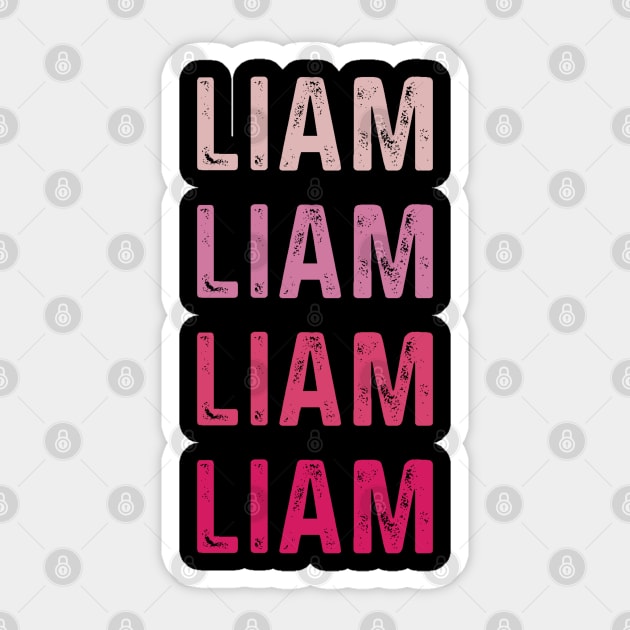 liam Personalized Name Sticker by Peter smith